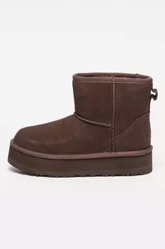 Классические мини-сапожки из замши Ugg, коричневый