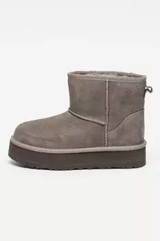 Классические мини-сапожки из замши Ugg, серый