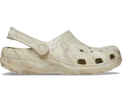 Классические мраморные сабо Crocs женские, цвет Bone / Multi