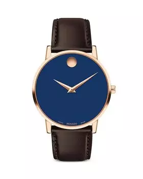 Классические музейные часы, 40 мм Movado, цвет Blue
