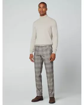 Классические мужские брюки чинос с бежевым принтом принца Уэльского Hackett, бежевый