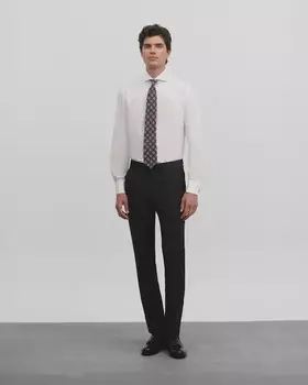 Классические мужские брюки с эффектом «птичий глаз» Silbon, серый