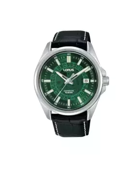 Классические мужские кожаные мужские часы RU409AX9 с черным ремешком Lorus, черный