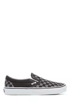 Классические мужские слипоны с клетчатым узором Vans, черный