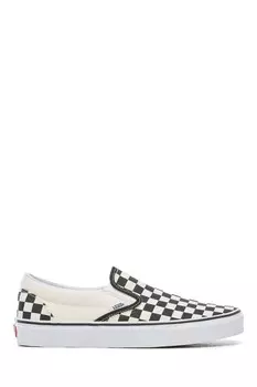 Классические мужские слипоны с клетчатым узором Vans, черный