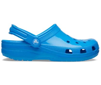 Классические неоновые сабо-хайлайтеры Crocs женские, цвет Neon Ocean