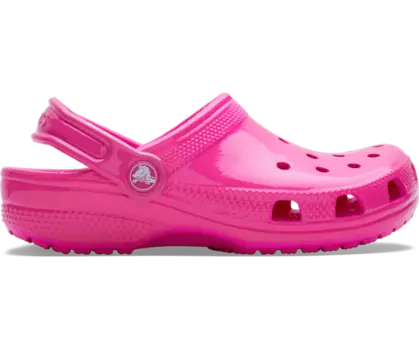 Классические неоновые сабо-хайлайтеры Crocs женские, цвет Pink Crush
