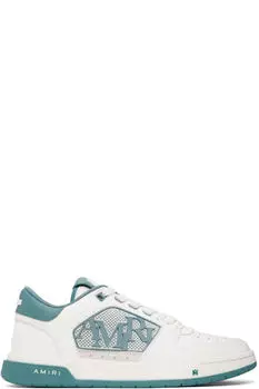 Классические низкие кроссовки белого и синего цвета AMIRI