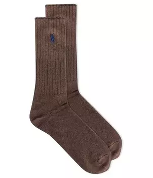 Классические носки с круглым вырезом Polo Ralph Lauren, коричневый