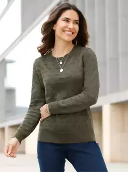 Классические основы Свитер Ajour "Свитер Ajour" Classic Basics, хаки