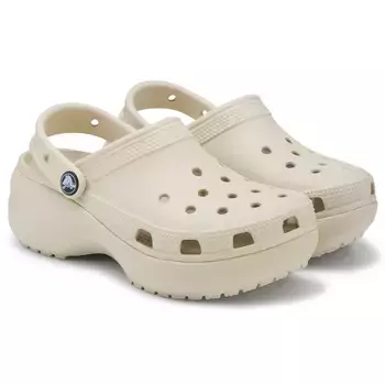 Классические платформенные сабо Crocs, белый