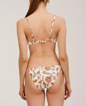 Классические плавки бикини с бантами и цветочным принтом Bohodot, оранжевый