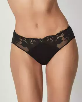 Классические плавки бикини с цветочным кружевом Selmark, черный