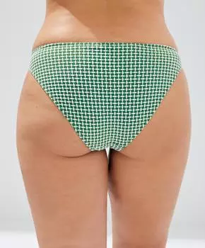 Классические плавки бикини с мелким геометрическим рисунком OYSHO