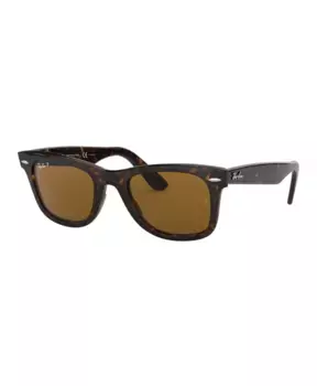 Классические поляризованные солнцезащитные очки Wayfarer Ray-Ban, коричневый