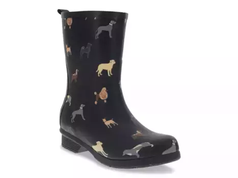 Классические полусапоги демисезонные Chooka, Black Dog Print
