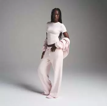 Классические прямые брюки SKIMS, цвет barely pink