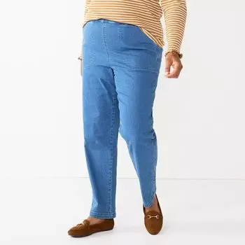 Классические прямые джинсы без застежек Croft & Barrow больших размеров Croft & Barrow