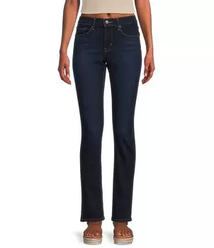 Классические прямые джинсы Levi's из эластичного денима полной длины, синий