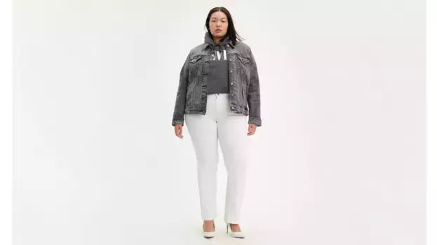 Классические прямые женские джинсы (большие размеры) Levi's, белый