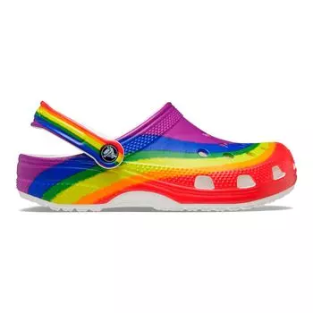 Классические радужные сабо Crocs для взрослых с эффектом тай-дай Crocs