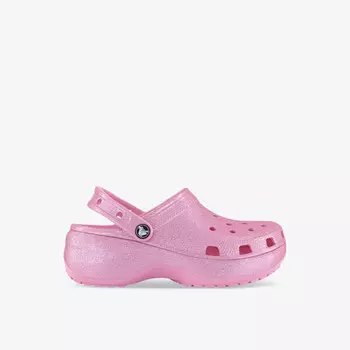 Классические резиновые башмаки на платформе Crocs, розовый