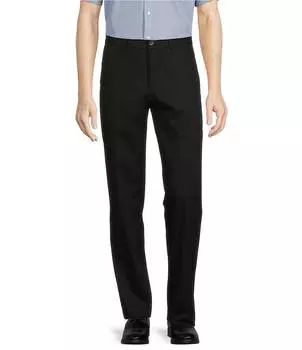 Классические роскошные брюки-чинос прямого кроя с плоской передней частью Roundtree & Yorke Andrew, черный