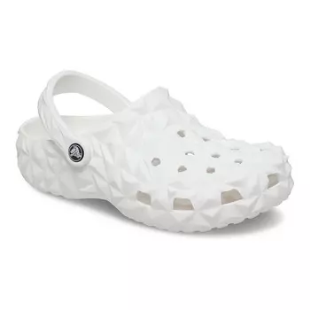 Классические сабо Crocs с геометрическим рисунком, белый