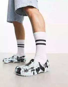 Классические сабо Crocs в спрей-камуфляже
