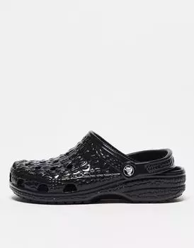 Классические сабо Crocskin унисекс металлик, черные