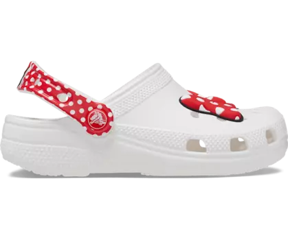 Классические сабо Disney Minnie Mouse Crocs для малышей, цвет White / Red