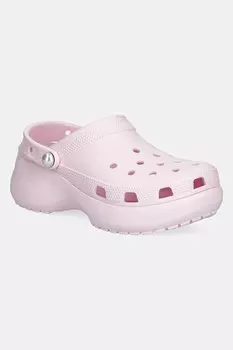 Классические сабо на платформе Pearl Crocs, розовый