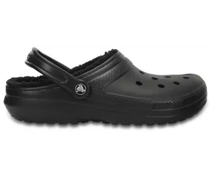 Классические сабо на подкладке Crocs женские, цвет Black / Black