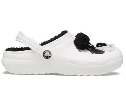 Классические сабо на подкладке для малышей I AM Panda Bear Crocs, цвет Chalk/Black