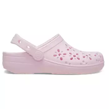 Классические сабо с цветочным вырезом K Crocs Детские сабо, цвет Rosa