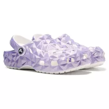Классические сабо с геометрическим рисунком Crocs, белый