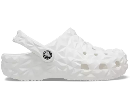 Классические сабо с геометрическим рисунком Crocs детские, цвет White