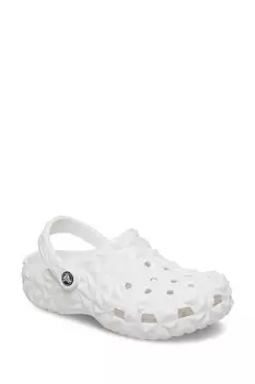 Классические сабо с геометрическим узором Crocs, белый