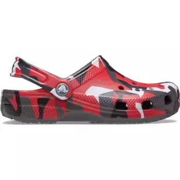 Классические сабо с камуфляжем Geo K Crocs Детские сабо, серый