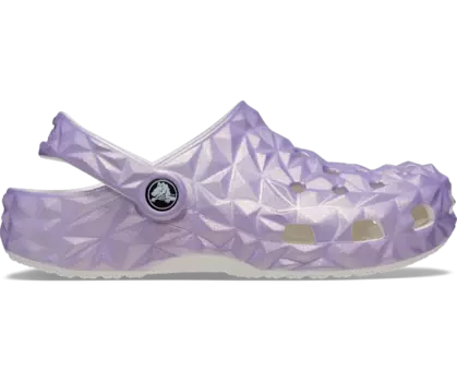 Классические сабо с переливающимся геометрическим рисунком Crocs детские, цвет White