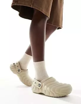Классические сабо с подкладкой, серого цвета Crocs