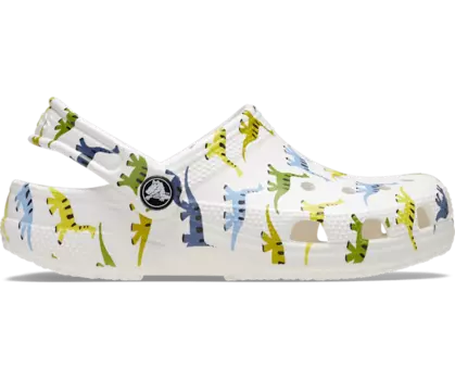 Классические сабо с принтом персонажей Crocs детские, цвет Dinosaur