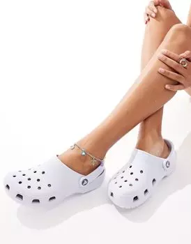Классические сабо сиреневого цвета Crocs
