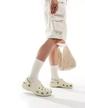 Классические сабо унисекс Crocs из кости