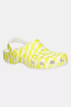 Классические сабо в клетку Gingham Crocs, желтый