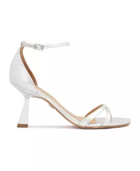 Классические серебристые босоножки на каблуке Kazar, серый