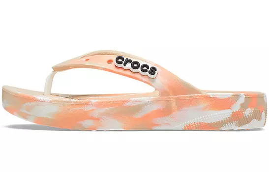 Классические шлепанцы Clog женские коричневые/цветные Crocs