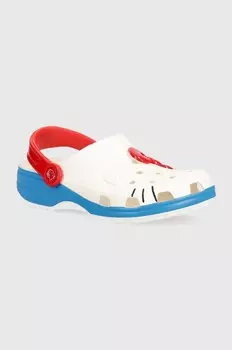 Классические шлепанцы Crocs Hello Kitty IAM Clog, белый