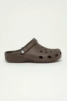 Классические шлепанцы Crocs, коричневый