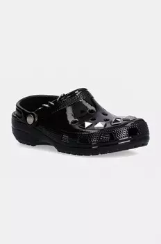 Классические шлепанцы Crocs с шипами, черный